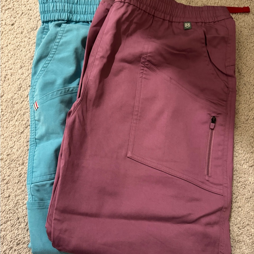 mediclo women’s scrub pants x2 size large petite